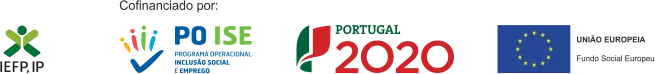 logotipos IEFP, POIS, Portugal 2020,