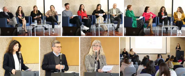 montagem de fotografias de participantes durante o evento