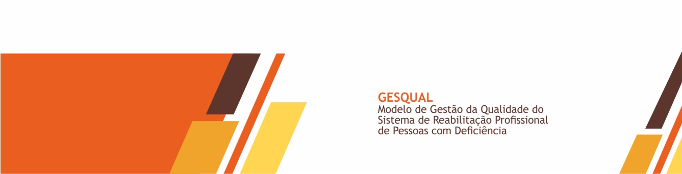 GESQUAL – Modelo de Gestão da Qualidade do Sistema de Reabilitação Profissional de Pessoas com Deficiência