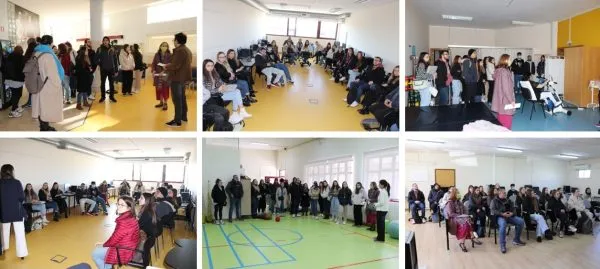 montagem de fotografias de alunos da UFP a visitarem o CRPG