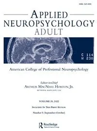 capa da revista ' Applied Neuropsychology Adult'
