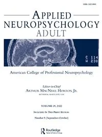 capa da revista ' Applied Neuropsychology Adult'