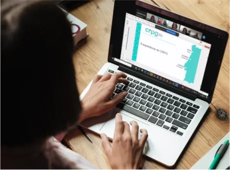 print screen do ecrã durante a apresentação online