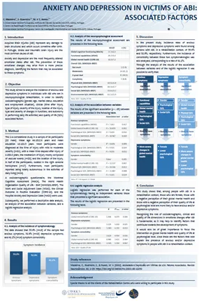 imagem do poster apresentado onde são apresentados os objetivos, métodos e resultados com recurso a texto, tabelas e infografias