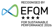 logotipo de certificação EFQM RECOGNISED-4-STAR-COLOUR